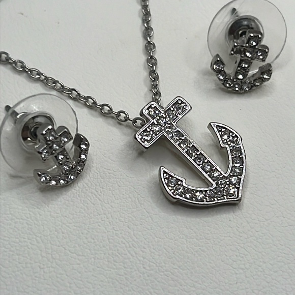 New York & Company Rhinestone Anchor Jewelry Set. - Picture 1 of 5